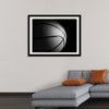 "Close Up of a Basketball in Black and White"