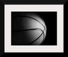 "Close Up of a Basketball in Black and White"