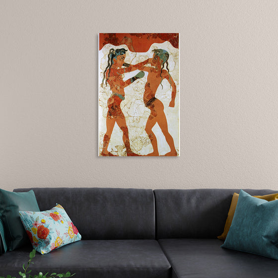 "Young boxers fresco, Akrotiri, Greece"