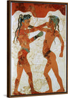 "Young boxers fresco, Akrotiri, Greece"