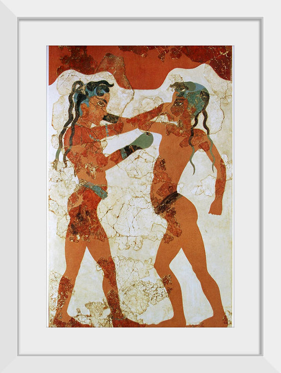 "Young boxers fresco, Akrotiri, Greece"