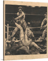 “Dempsey through the Ropes” is a stunning piece of art by George Wesley Bellows that captures the raw energy and excitement of a boxing match. 