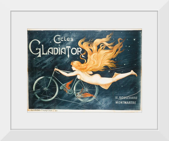 "Imprimerie G. Massias. Cycles Gladiator, 18 Boulevard Montmartre"