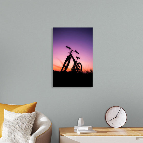 "Bicycle Against Purple Sky"