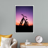 "Bicycle Against Purple Sky"