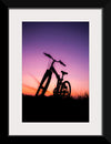 "Bicycle Against Purple Sky"