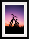 "Bicycle Against Purple Sky"