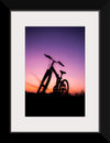 "Bicycle Against Purple Sky"