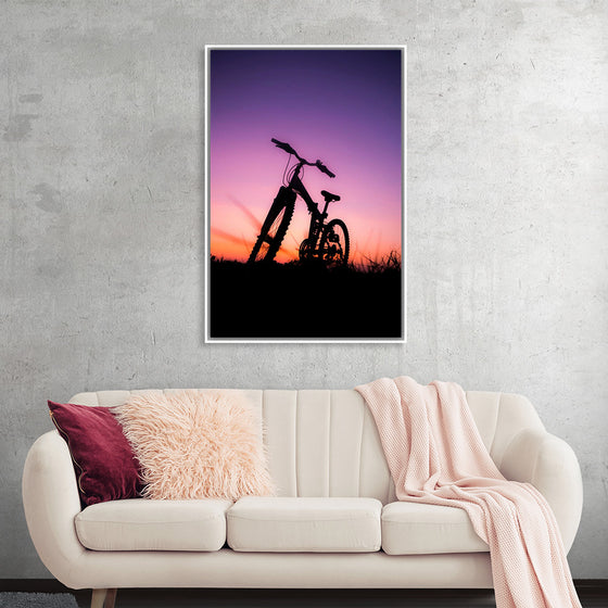 "Bicycle Against Purple Sky"