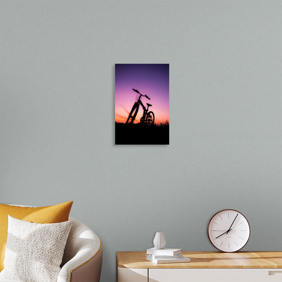 "Bicycle Against Purple Sky"