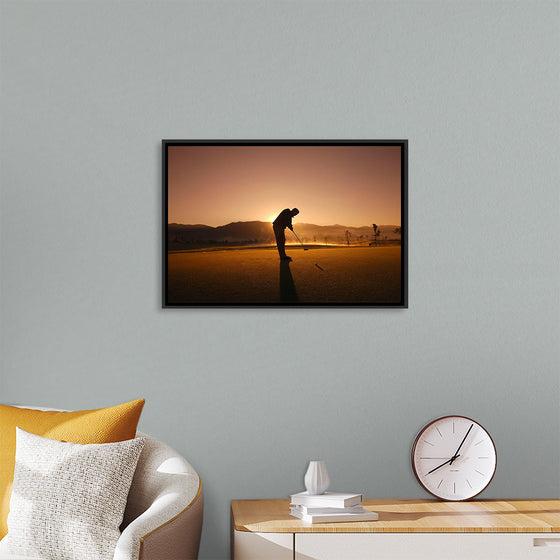 "Golfer at Sunrise"