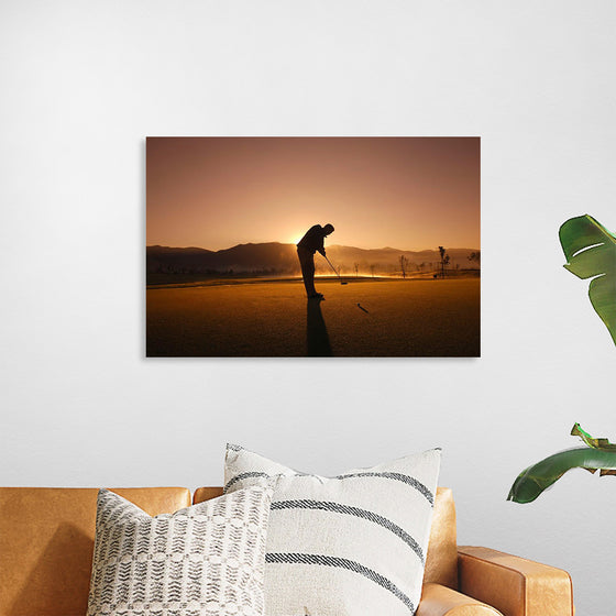 "Golfer at Sunrise"