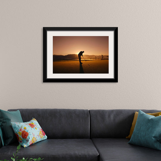 "Golfer at Sunrise"