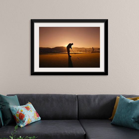 "Golfer at Sunrise"