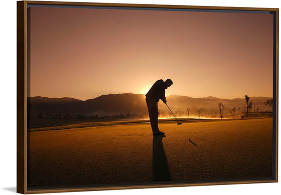 "Golfer at Sunrise"