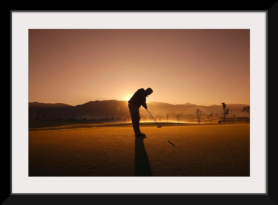 "Golfer at Sunrise"