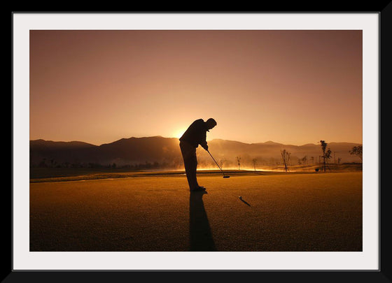 "Golfer at Sunrise"