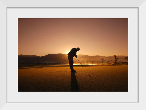 "Golfer at Sunrise"