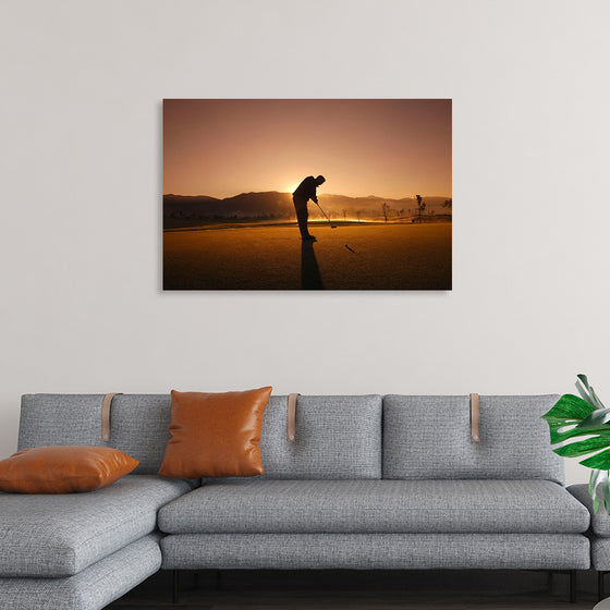 "Golfer at Sunrise"