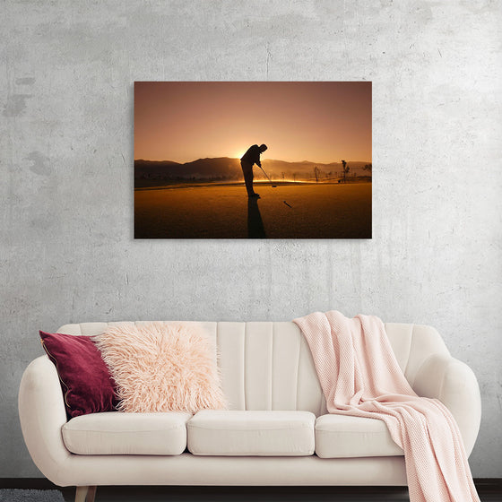 "Golfer at Sunrise"