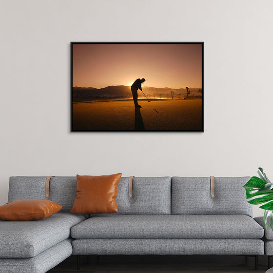 "Golfer at Sunrise"