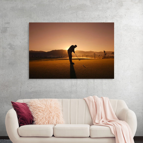 "Golfer at Sunrise"