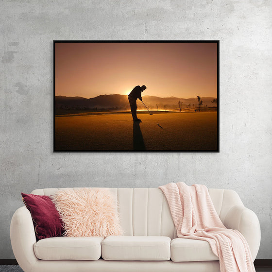 "Golfer at Sunrise"