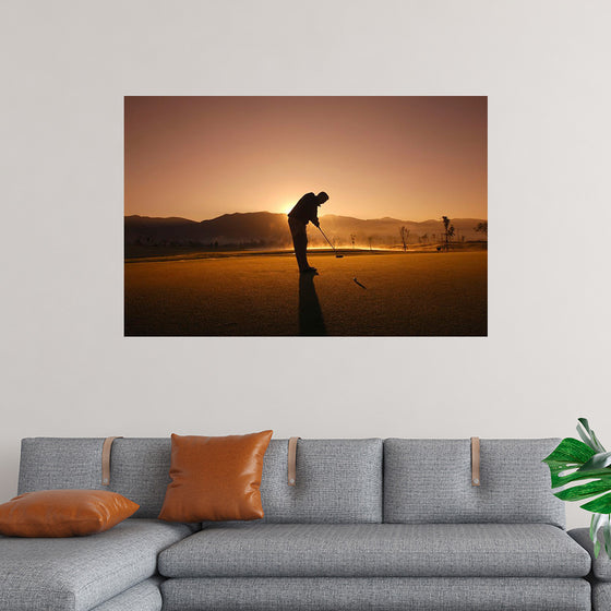 "Golfer at Sunrise"