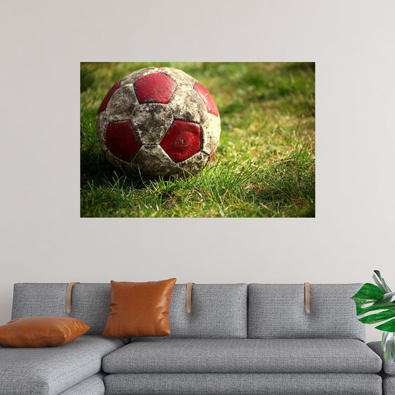 "Close Up of a Soccer Ball"