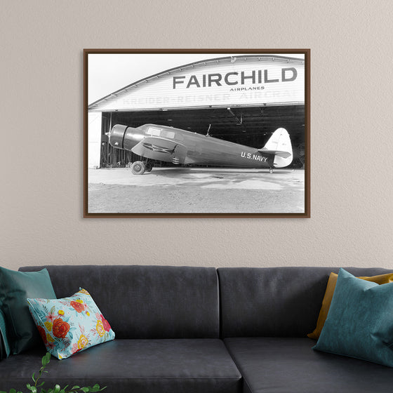 "Fairchild JK-1 Outside Fairchild Airplanes Hangar (1937)"