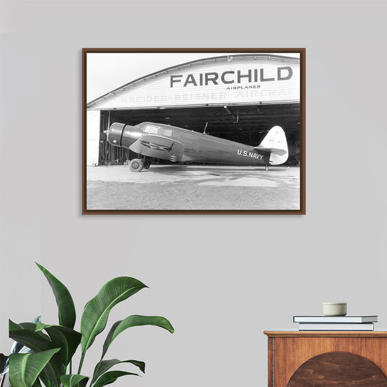 "Fairchild JK-1 Outside Fairchild Airplanes Hangar (1937)"