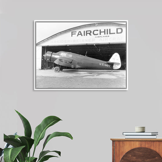 "Fairchild JK-1 Outside Fairchild Airplanes Hangar (1937)"