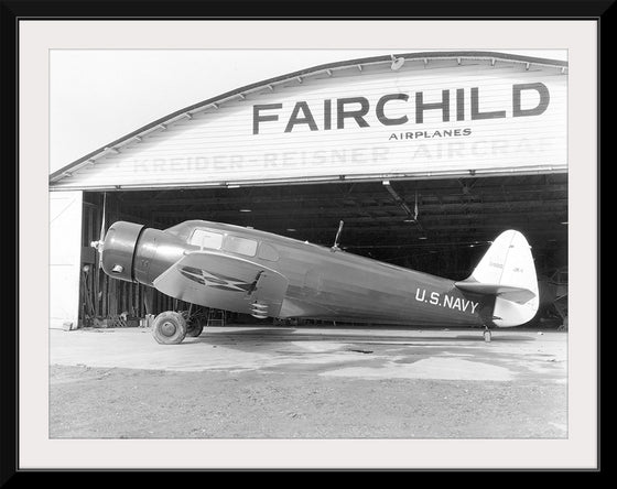 "Fairchild JK-1 Outside Fairchild Airplanes Hangar (1937)"