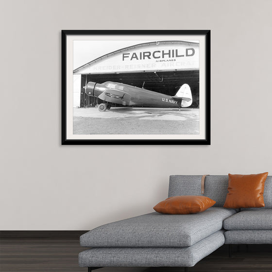 "Fairchild JK-1 Outside Fairchild Airplanes Hangar (1937)"