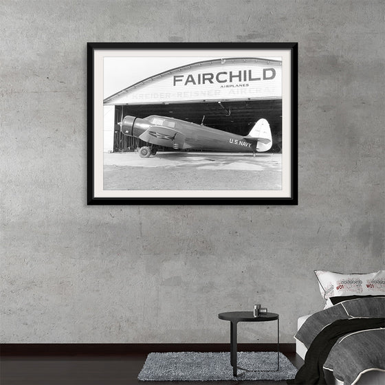 "Fairchild JK-1 Outside Fairchild Airplanes Hangar (1937)"