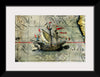 "Detail from a Map of Ortelius - Magellan's ship Victoria"