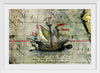 "Detail from a Map of Ortelius - Magellan's ship Victoria"