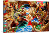 “Thai Dragon Temple” invites you to a journey across the mystical realms of ancient Thailand. In this mesmerizing print, golden dragons weave through celestial clouds, their scales catching the divine light. Each intricate detail—the sinuous curves, the fiery breath—speaks of strength, prosperity, and protection. 