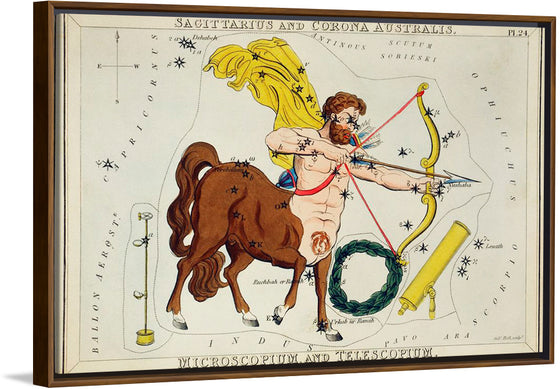 "Astronomical Chart of Sagittarius (1831)", Sidney Hall