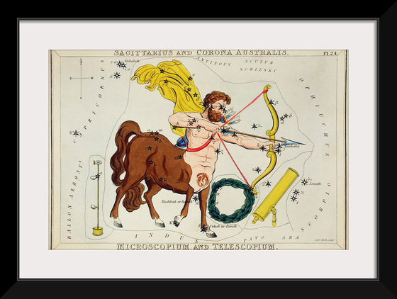 "Astronomical Chart of Sagittarius (1831)", Sidney Hall