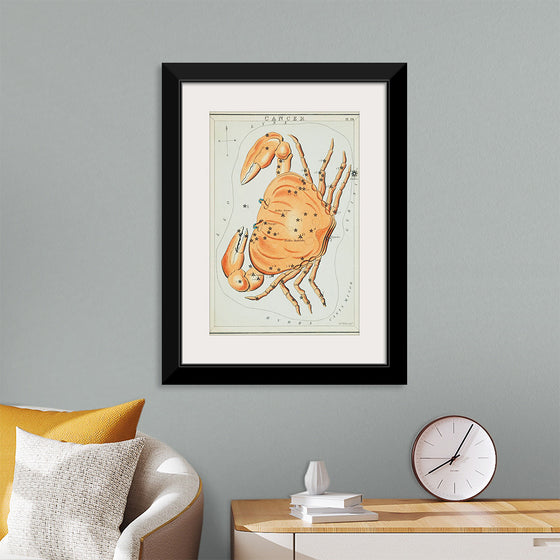 "Sidney Hall’s (?-1831) Astronomical Chart Illustration of the Cancer Zodiac"