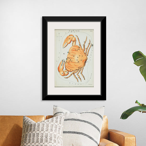 "Sidney Hall’s (?-1831) Astronomical Chart Illustration of the Cancer Zodiac"