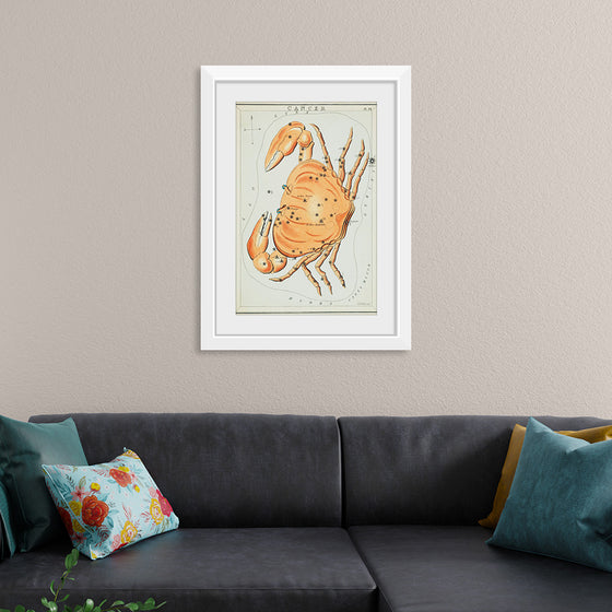 "Sidney Hall’s (?-1831) Astronomical Chart Illustration of the Cancer Zodiac"