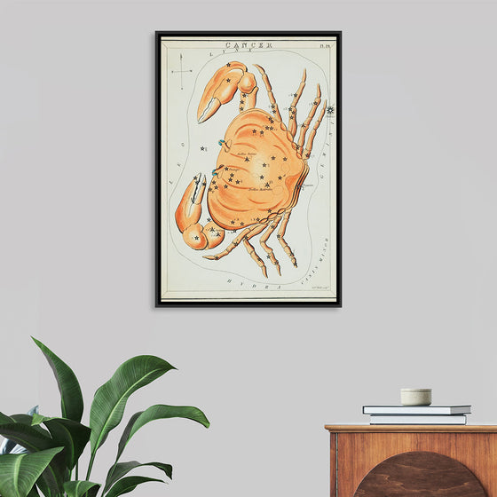 "Sidney Hall’s (?-1831) Astronomical Chart Illustration of the Cancer Zodiac"