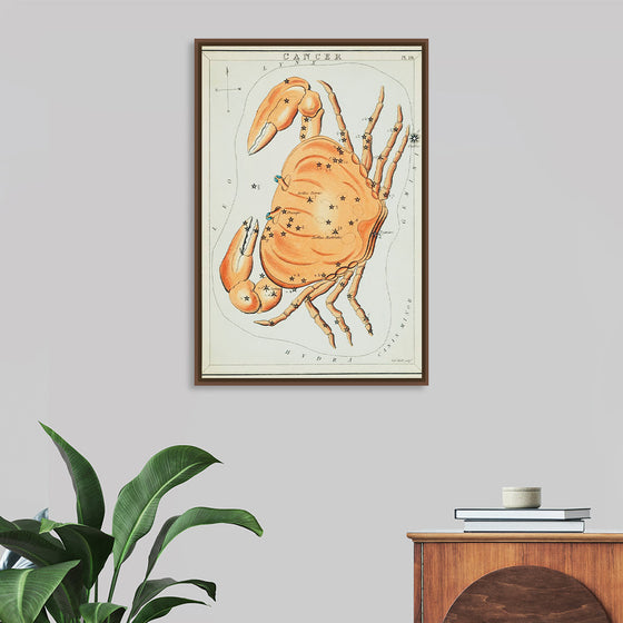 "Sidney Hall’s (?-1831) Astronomical Chart Illustration of the Cancer Zodiac"