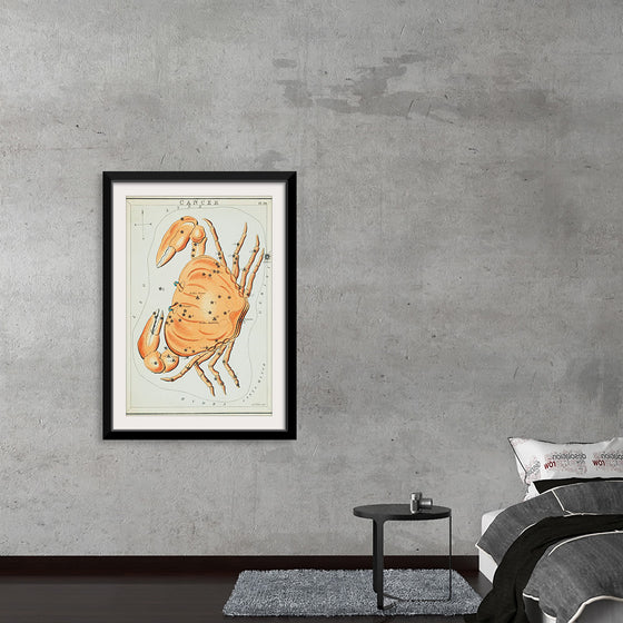 "Sidney Hall’s (?-1831) Astronomical Chart Illustration of the Cancer Zodiac"