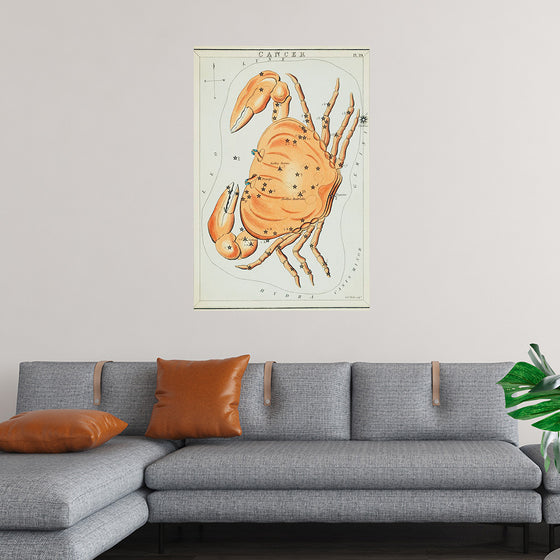 "Sidney Hall’s (?-1831) Astronomical Chart Illustration of the Cancer Zodiac"