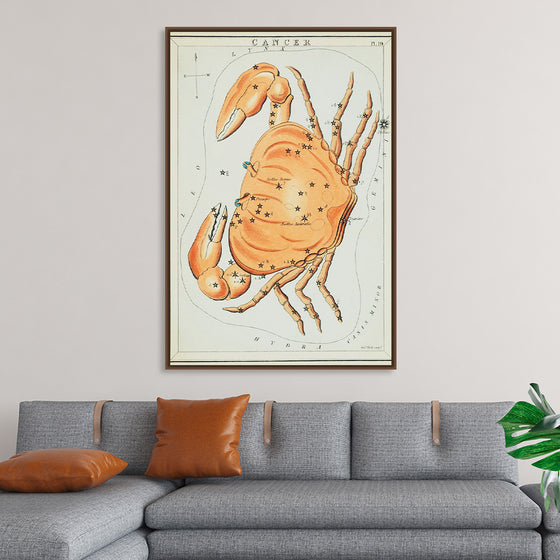 "Sidney Hall’s (?-1831) Astronomical Chart Illustration of the Cancer Zodiac"