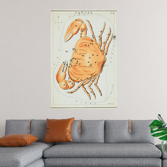 "Sidney Hall’s (?-1831) Astronomical Chart Illustration of the Cancer Zodiac"