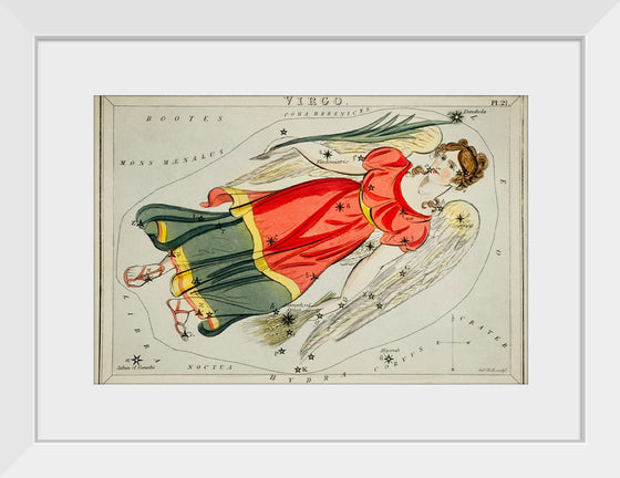 "Sidney Hall’s (1831) Astronomical Chart Illustration of the Virgo"